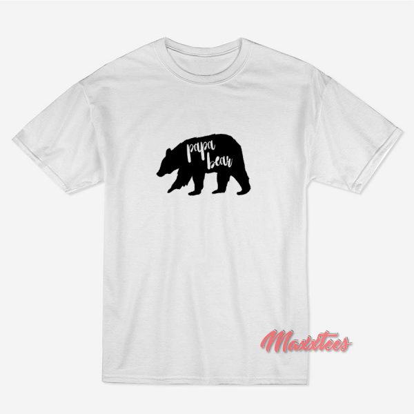 Papa Bear White T-Shirt