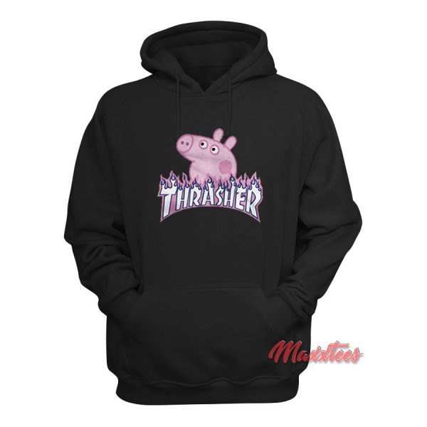 Peppa Pig X Thrasher Parody Hoodie