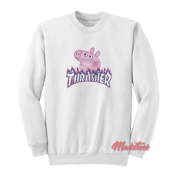 Peppa Pig X Thrasher Parody Sweatshirt