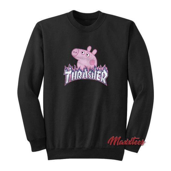 Peppa Pig X Thrasher Parody Sweatshirt