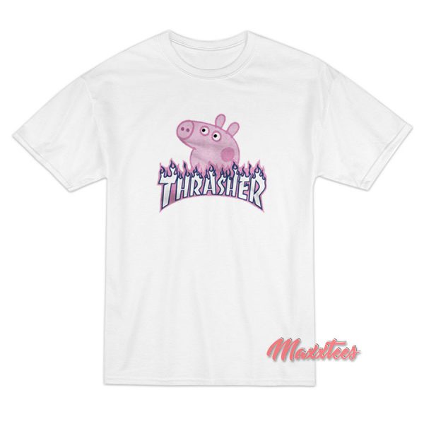 Peppa Pig X Thrasher Parody T-Shirt