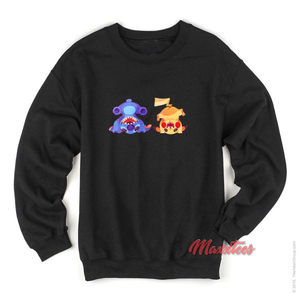 Stitch And Pikachu Sweatshirt