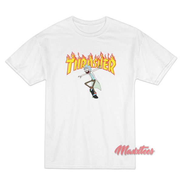 Thrasher Rick And Morty Parody T-Shirt