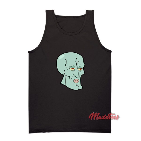 Handsome Squidward Face Tank Top