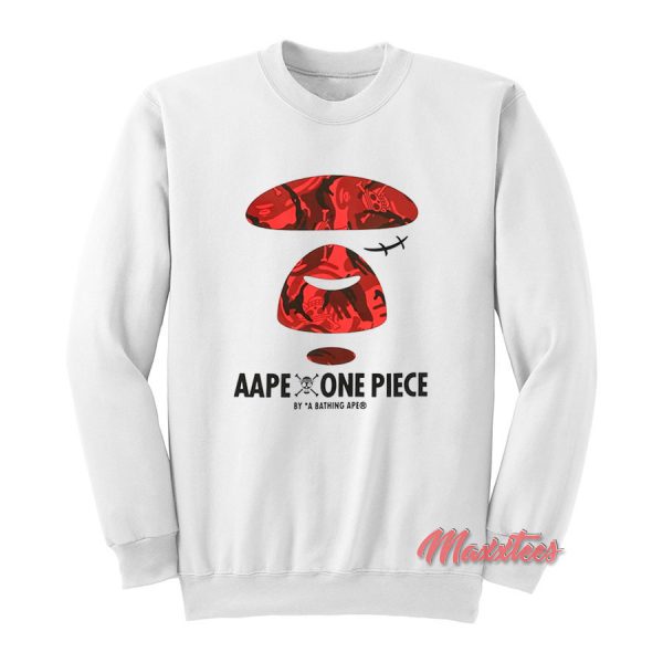 Aape x One Piece Camo Sweatshirt