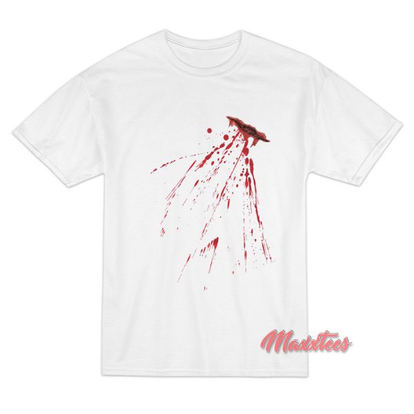 Fake Bloody Stab Wound Halloween T-Shirt