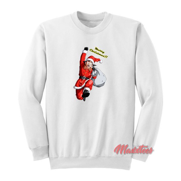 Santa Goku Dragon Ball Merry Christmas Sweatshirt