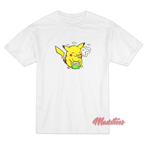 Smokemon Pikachu Smoking T-Shirt