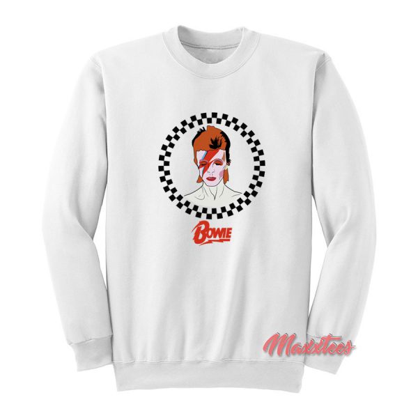 David Bowie Aladdin Sane Checkered Sweatshirt