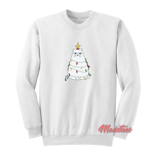 Cats With Christmas Tree Decoration Sweatshirt