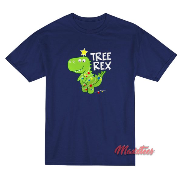 Tree Rex Cute Dinosaur Christmas T-Shirt