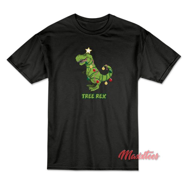 Tree Rex Dinosaur Christmas T-Shirt