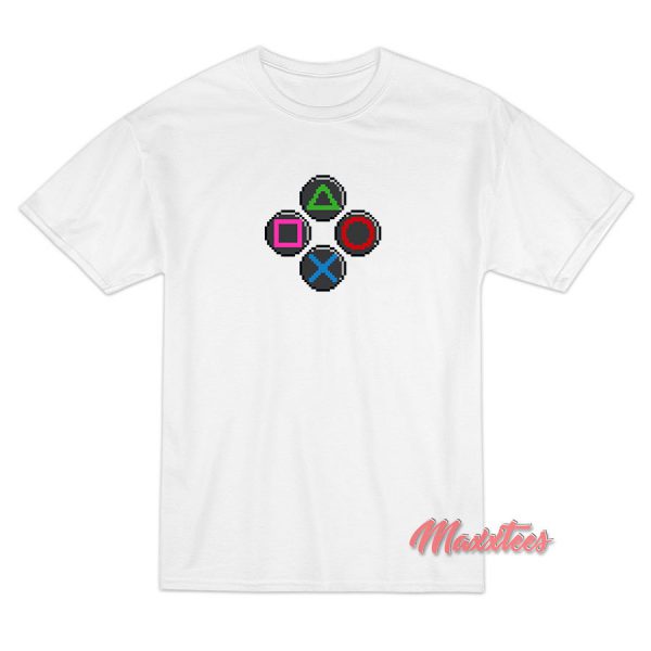 PlayStation Button Controller Pixel T-Shirt