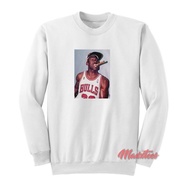 Michael Jordan Cigar Smoke Champions Sweatshirt