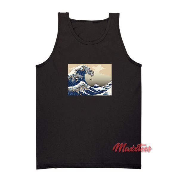 The Great Wave of Pug Tank Top