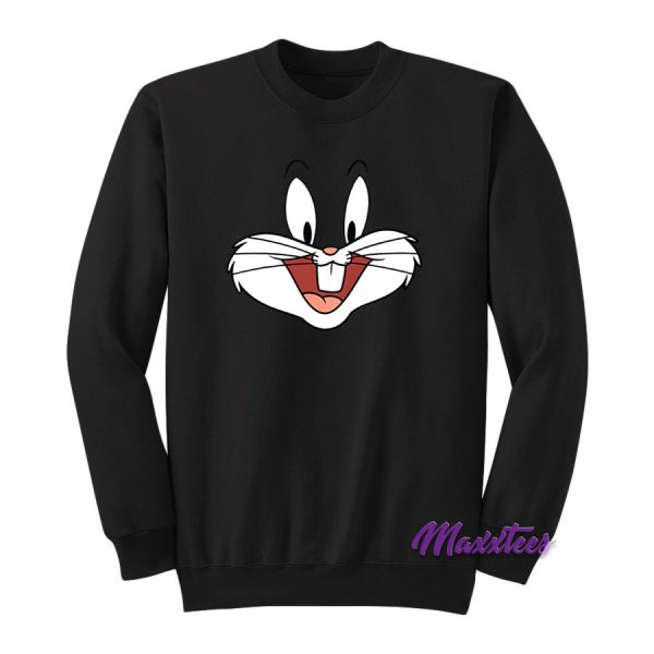 Bugs Bunny Face Looney Tunes Sweatshirt