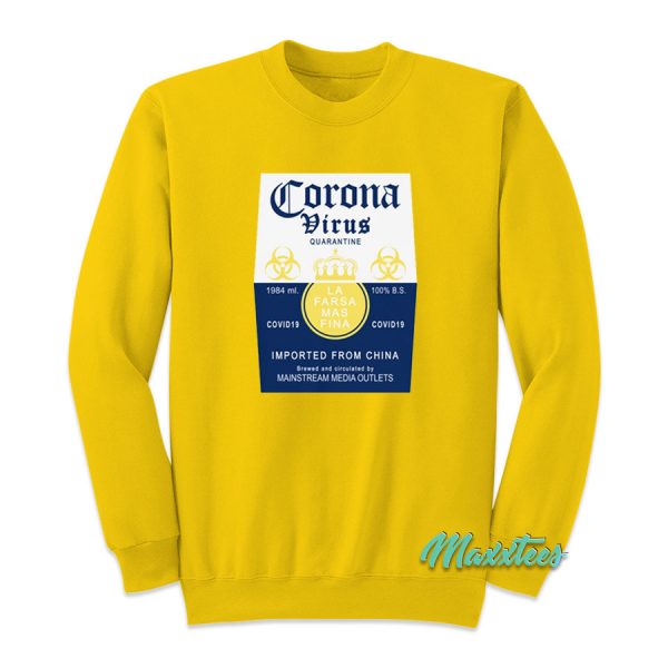 Coronavirus Corona Extra Parody Sweatshirt