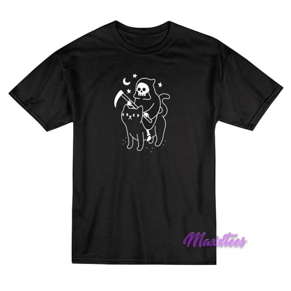 Death Rides A Black Cat Pullover T-Shirt