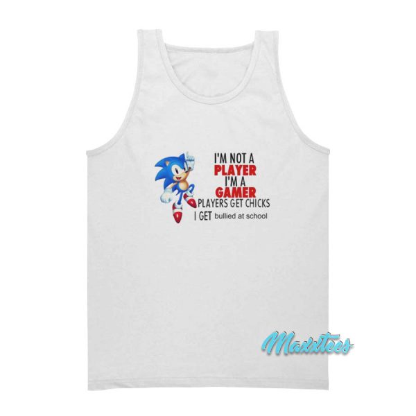 I’m Not A Player I’m A Gamer Sonic Tank Top