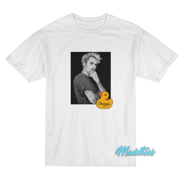 Justin Bieber Changes Duck Photo T-Shirt