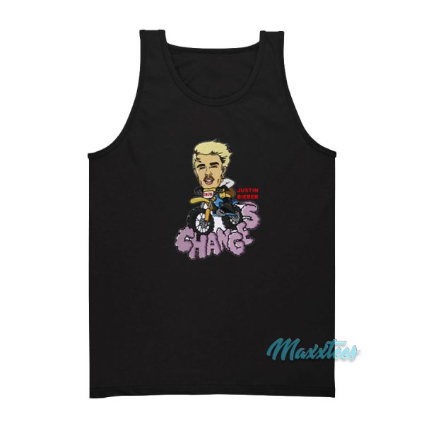 Justin Bieber Changes Caricature Tank Top