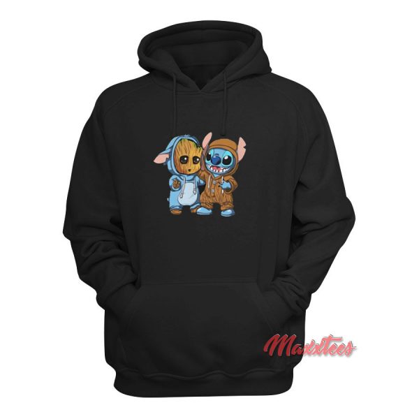 Stitch And Baby Groot Hoodie