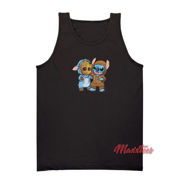 Stitch And Baby Groot Tank Top