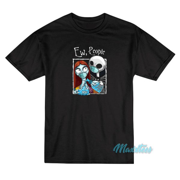 Jack and Sally Wearing Hand Sanitizer T-Shirt