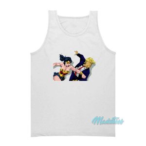 Wonder Woman Punching Donald Trump Face Tank Top