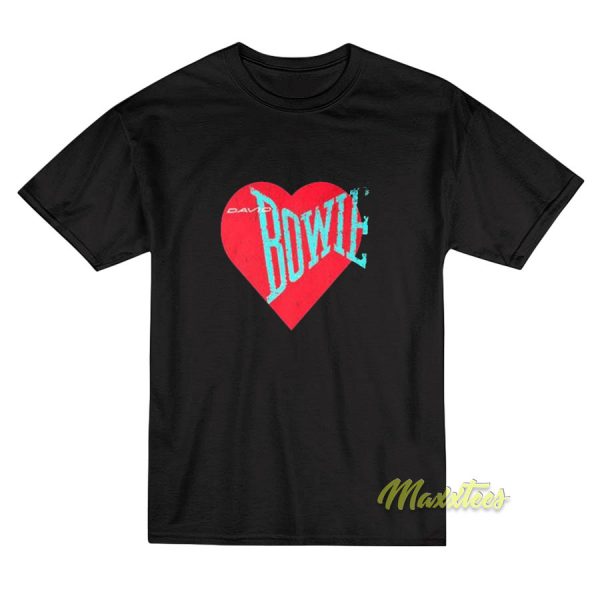 Love David Bowie Red Heart T-Shirt