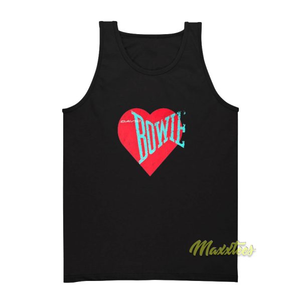 Love David Bowie Red Heart Tank Top