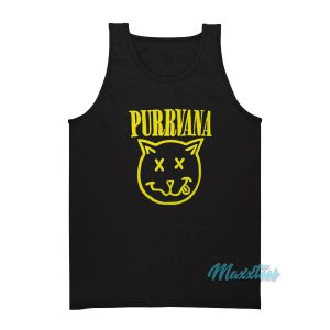 Purrnava Cat Nirvana Parody Tank Top