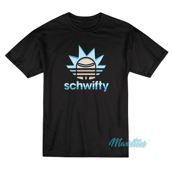 Rick And Morty Schwifty Adidas Logo T-Shirt