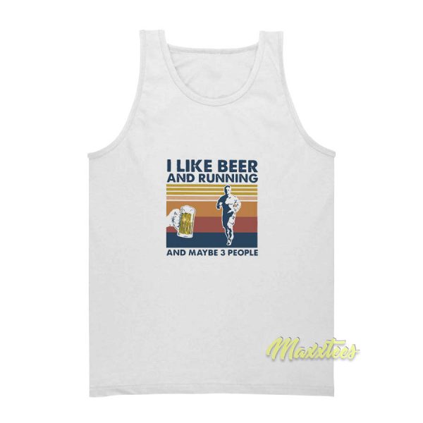 I Like Beer and Running Tank Top