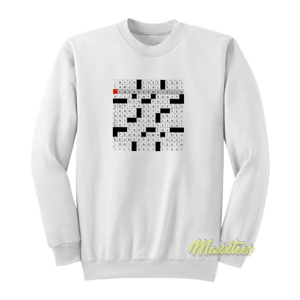 Stuffed Shirt Crossword Clue Classic Sweatshirt