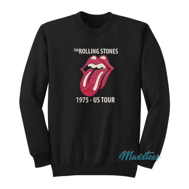 Rolling Stones 1975 US Tour Tongue Sweatshirt - Maxxtees.com