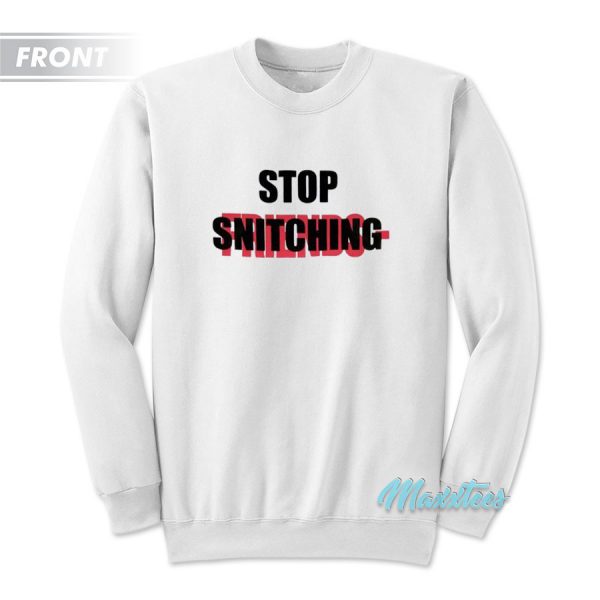 Vlone Stop Snitching No Cap Sweatshirt