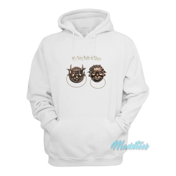 It's Very Rude To Stare Labyrinth Knockers Hoodie