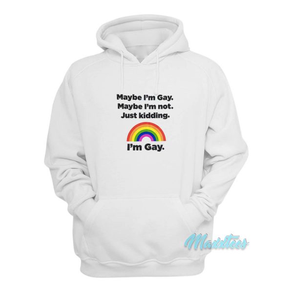 Maybe I'm Gay Maybe I'm Not Just Kidding I'm Gay Hoodie