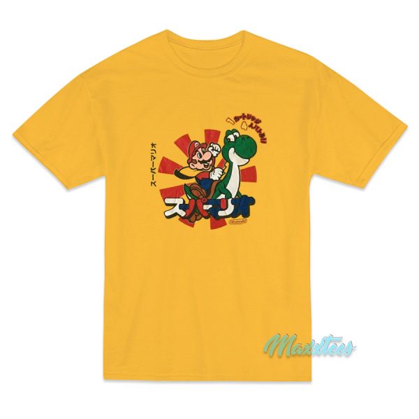 Super Mario World Yoshi And Mario Japanese T-Shirt