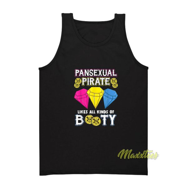 Pansexual Pride Pan Rights Gay Pirate Booty Tank Top