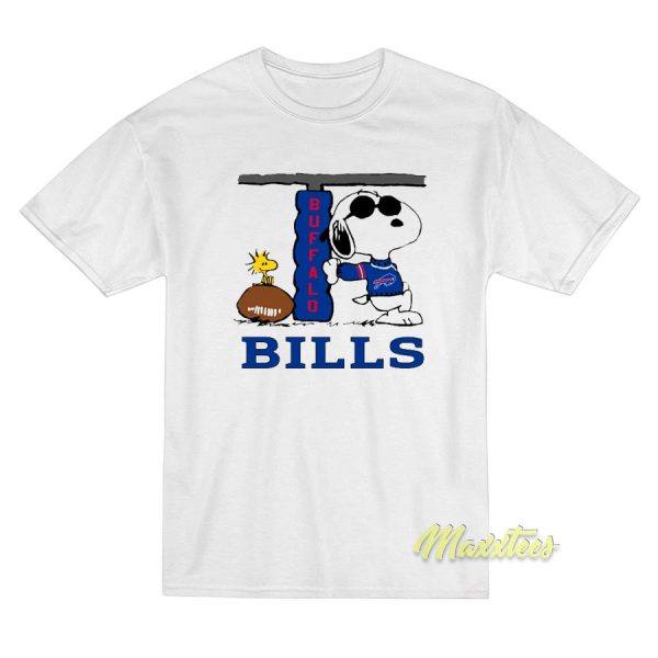 Snoopy Joe Cool and Buffalo Bills T-Shirt