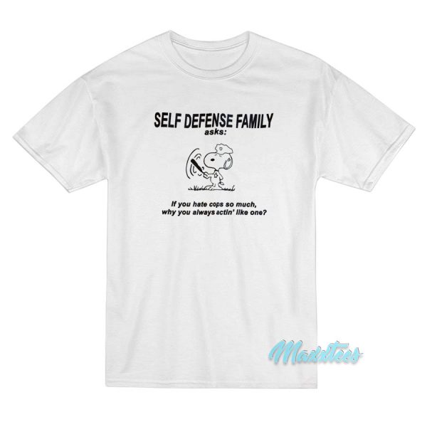 Self Defense Family Snoopy T-Shirt