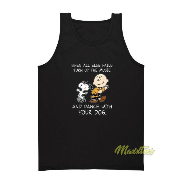 Snoopy and Charlie Brown Music and Dance Tank Top