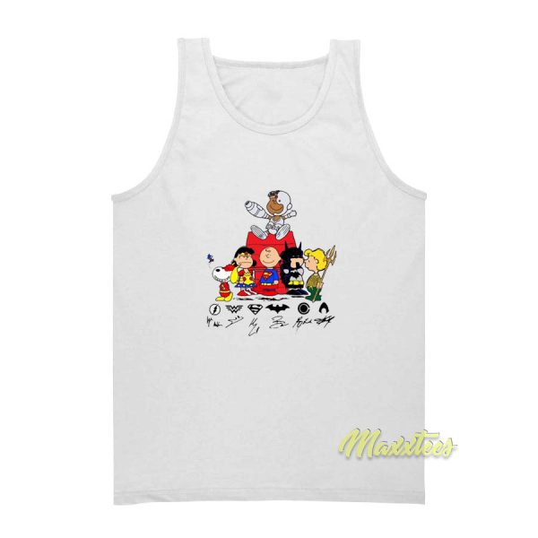 The Peanuts Character Snyder Cut Signatures Tank Top
