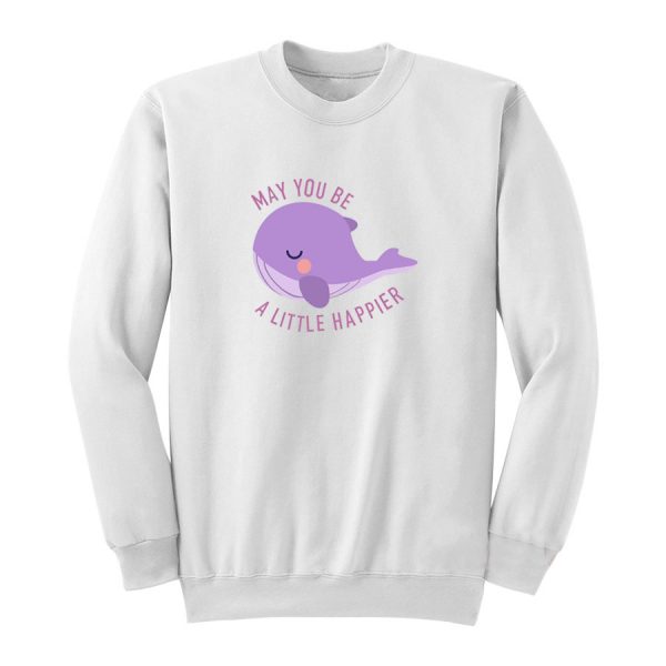 BTS Tiny Tan Whale May You Be A Little Happier Sweatshirt