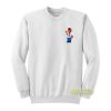 Bootleg Men's White Garfield Funny Sweatshirt