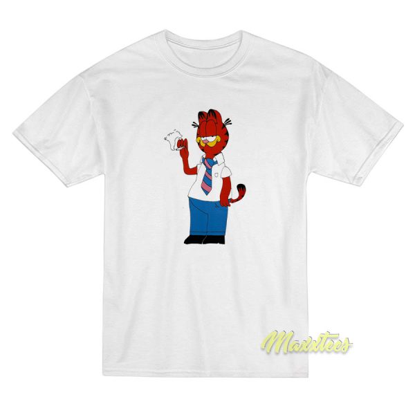 Bootleg Men's White Garfield Parody T-Shirt