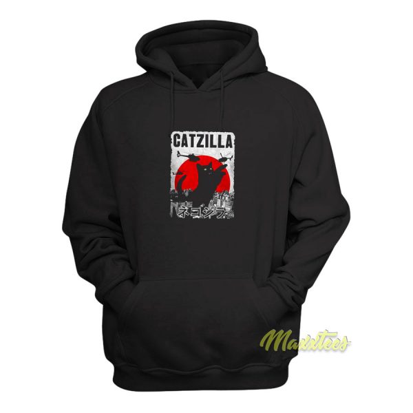 Catzilla Helicopter Blood Moon Hoodie