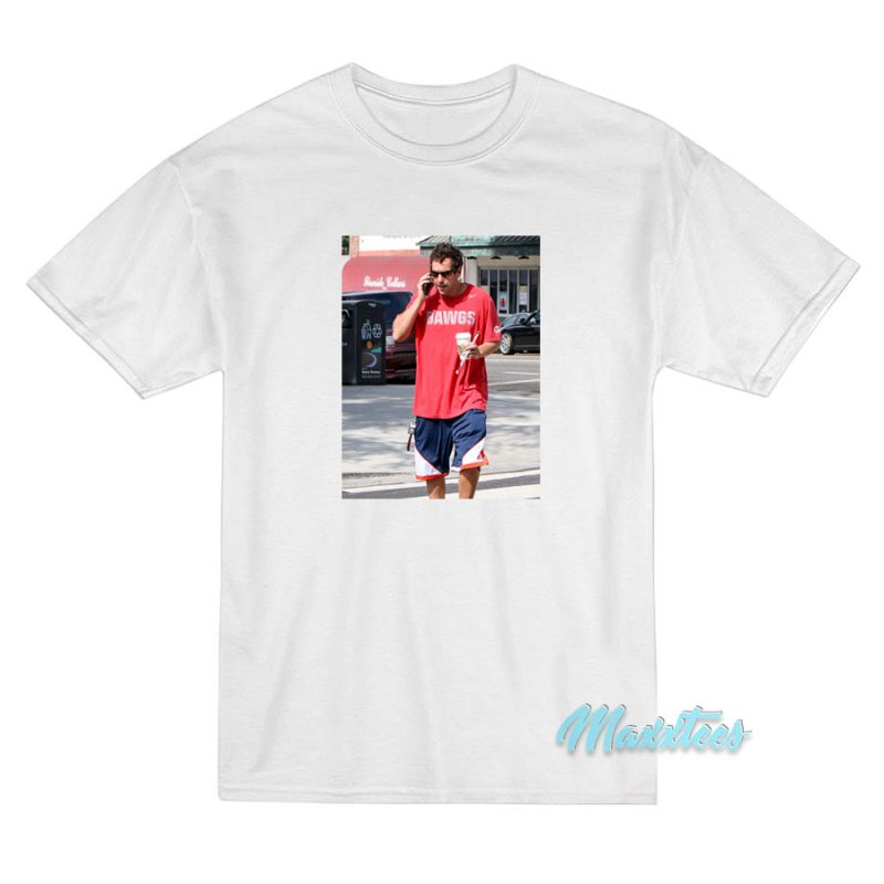 Adam Sandler Wearing Dawgs T-Shirt - Maxxtees.com